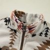 Women's Beige Aztec Printed Stand Neck Zip-Up Jacket - Image 9