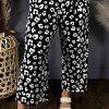 Women's Plus Size Leopard Print Wide Leg Pants with Pockets - Image 8