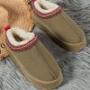 Women's Sage Green Contrast Print Suede Plush Lined Snow Boots - Image 9