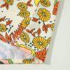Yellow Cream Floral Print V Neck Puff Sleeve Mini Dress - Image 10