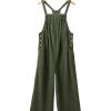 Women's Jungle Green Loose Fit Corduroy Overall with Pockets - Image 13