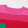 Women's Rose Striped Knit Drop Shoulder Sweater with Patch Pocket - Image 19