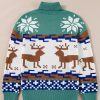 Women's Canton Christmas Reindeer Snowflake Colorblock Turtleneck Sweater - Image 13