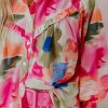 Women's Rose Abstract Print Ruffled Puff Sleeve Shirt - Image 3