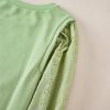 Women's Mist Green Patchwork Sleeve Round Neck Sweatshirt - Image 7