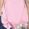 Women's Pink Sequin Heart Graphic Sweatshirt - Romantic Letters for Valentine's Day - Image 10
