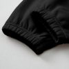 Women's Black Plain Half Zip V-Neck Ribbed Edge Loose Tracksuit - Image 14