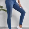 Navy Blue Women's Skinny Jeggings with Pockets - Flexible Fit and Comfortable Design - Image 3