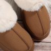 Women's Chestnut Plush Suede Trim Thick Sole Flat Snow Boots for Ultimate Comfort - Image 6