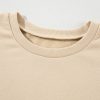 Women's Parchment Solid O Neck High Low Hem Pullover Sweatshirt - Image 11