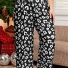 Women's Plus Size Leopard Print Wide Leg Pants with Pockets - Image 4