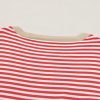 Women's Fiery Red Striped Drop Shoulder Sweater with Contrast Trim - Image 21