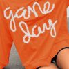 Women's Russet Orange Tinsel Game Day Drop Shoulder Graphic Sweatshirt - Image 2