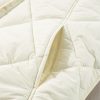 Women's Beige Quilted High Neck Button Up Pocket Vest Coat - Stylish and Warm Outerwear - Image 8