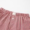 Women's Red Plaid Gingham High Waist Shorts with Elasticated Waistband - Image 8