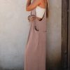 Women's DUNE Corded Adjustable Straps Wide Leg Loose Overall Jumpsuit - Image 3