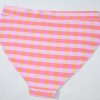 Stylish Pink Plus Size Plaid Print High Waist Bikini Set for Beach Days - Image 28