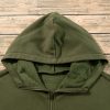 Women's Moss Green Fleece Lined Half Zip Hoodie with Kangaroo Pockets - Image 20