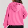 Women's Oversized Hoodie with Kangaroo Pocket - Bonbon Color - Image 2