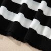 Women's Black Stripe Slim Fit High Neck Knit Sweater - Elegant and Warm - Image 11