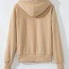 Women's Parchment Zipped Pocket Cozy Drawstring Hoodie - Stylish and Comfortable - Image 6