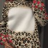 Women's Brown Leopard Plaid Bleached Print Kangaroo Pocket Hoodie - Image 6