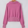 Women's Valerian Quarter-Zip Stand Neck Sweatshirt with Kangaroo Pocket - Image 8