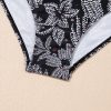 Chic Women's Black Abstract Printed Buckle Crossed Straps Skirted Tankini 2pcs Swimsuit - Image 19