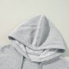 Women's Light Grey Fleece Lined Drawstring Hoodie with Kangaroo Pocket - Image 9