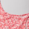 Women's Red Floral Adjustable Straps Babydoll Tank Top - Stylish and Comfortable - Image 8