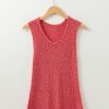 Women's Flamingo Textured Knit U Neck Slim Fit Sweater Vest - Casual & Stylish - Image 9