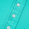 Women's Mint Green Solid Color Half Sleeve Button Henley Top - Image 17