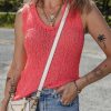 Women's Flamingo Textured Knit U Neck Slim Fit Sweater Vest - Casual & Stylish - Image 7