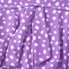 Women's Plus Size Purple Polka Dot Print Ruffled Knotted V Neck Tankini Set - Image 15