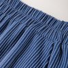 Plus Size Sail Blue Ribbed V Neck Tee and High Waist Pants Set for Women - Image 10