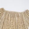 Women's Beige Leopard Velvet Burnout Off Shoulder Long Sleeve Blouse - Image 11