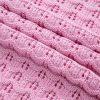 Women's Pink Crochet Knit Drop Shoulder Sweater - Image 14