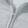 Women's Light Grey Fleece Lined Zip Up Hoodie with Adjustable Hood - Image 10