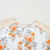 Women's White Plus Size Floral Print V-Neck Puff Sleeve Blouse - Image 15