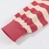 Women's Pink Stripe Collared V Neck Long Sleeve Casual Dress with Pockets - Image 10