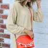 Women's Textured Buttoned Long Sleeve Pullover Top & Coordinating Shorts Set - Image 2