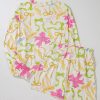 Women's Multicolour Bowknot Pattern Long Sleeve Top and Shorts Set - Image 5