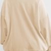 Women's Plus Size Apricot Patchwork Crewneck Sweatshirt - Image 8