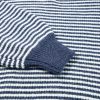 Women's Striped Lantern Sleeve Drop Shoulder Cozy Sweater - Sail Blue - Image 9