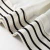 Women's White Stripe Colorblock Sleeve Exposed Seam Fake-2-Piece Sweatshirt - Image 8