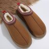 Women's Chestnut Contrast Print Suede Plush Lined Snow Boots for Winter - Image 10