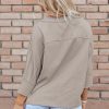 Women's Medium Grey Floral Starbust Exposed Seam Long Sleeve Top - Image 2