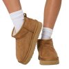 Women's Chestnut Faux Fur Lined Suede Ankle Snow Boots for Winter - Image 2