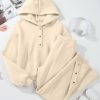 Women's Parchment Solid Color Hoodie and High Waist Pants Two Piece Activewear Set - Image 4