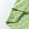 Women's Light Green Textured Crew Neck Blouse with Side Split Detail - Image 9